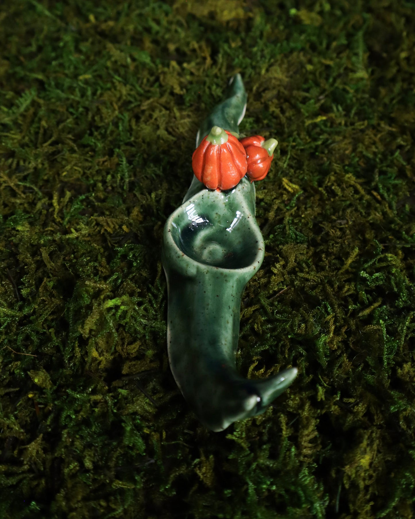 Pumpkin Slug Crystal Holder