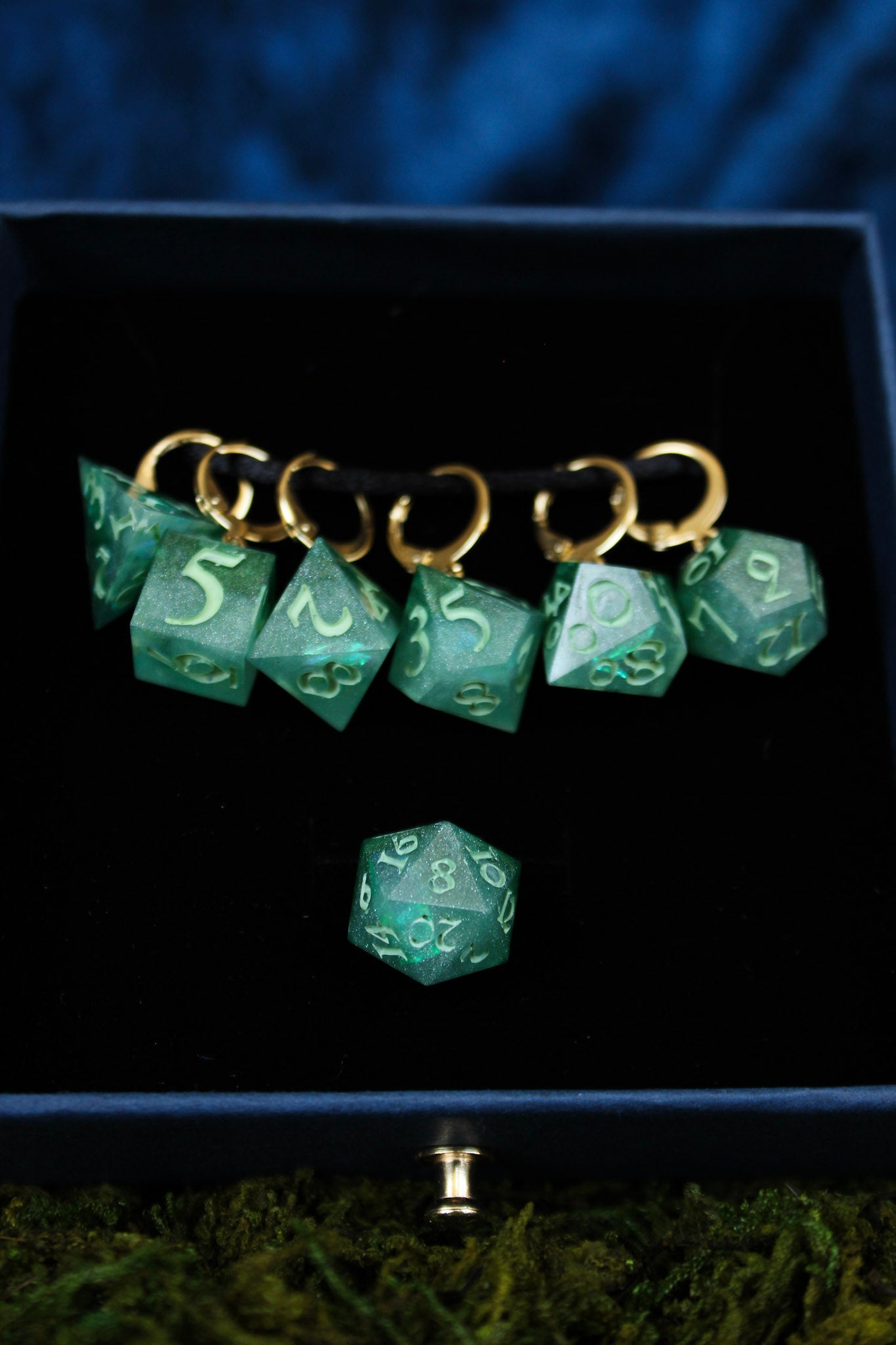 Plant Magic Dice Stitch Markers 7 Piece Set RPG