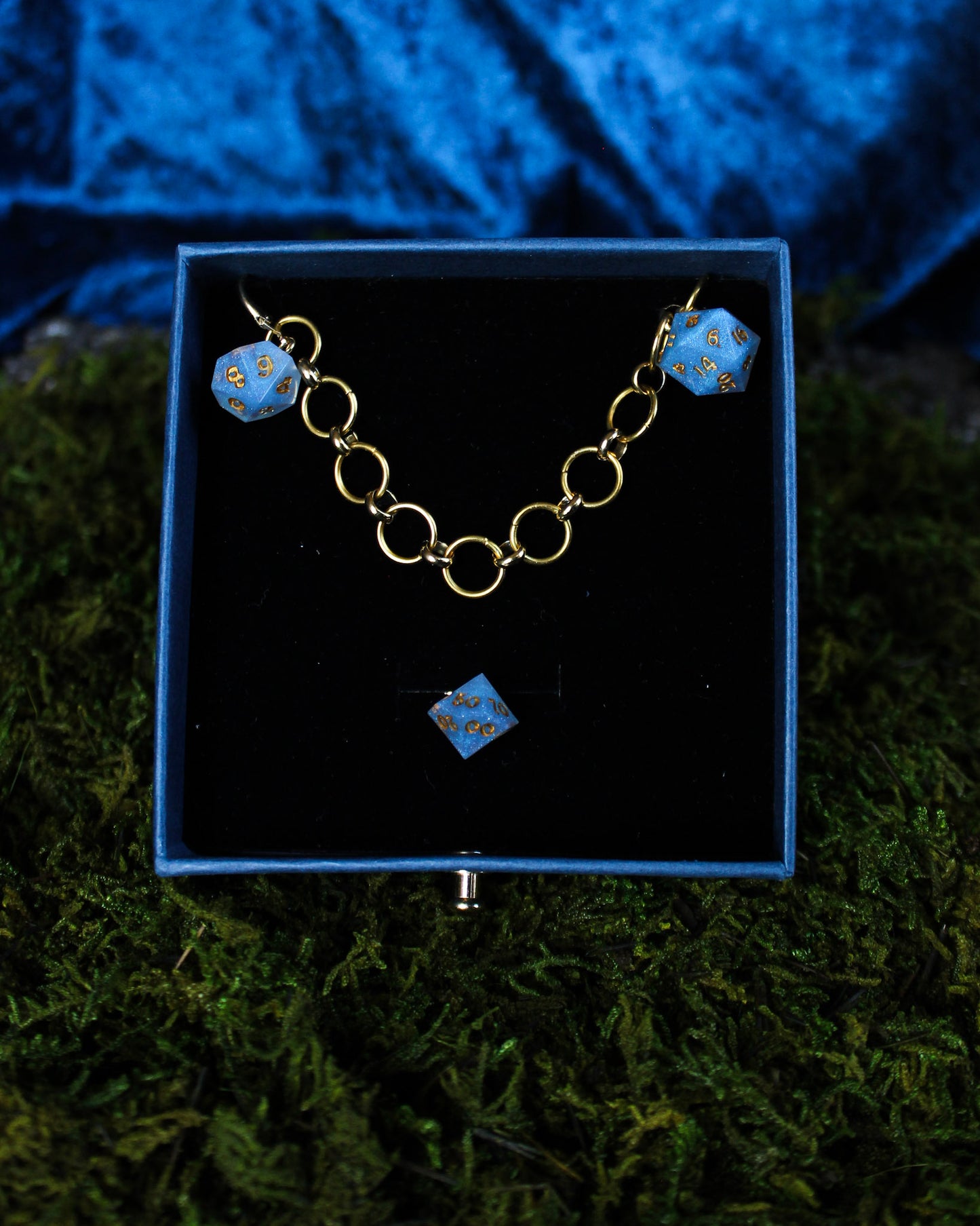 Dice Chain Row Counter Stitch Marker - Mermaid's Treasure
