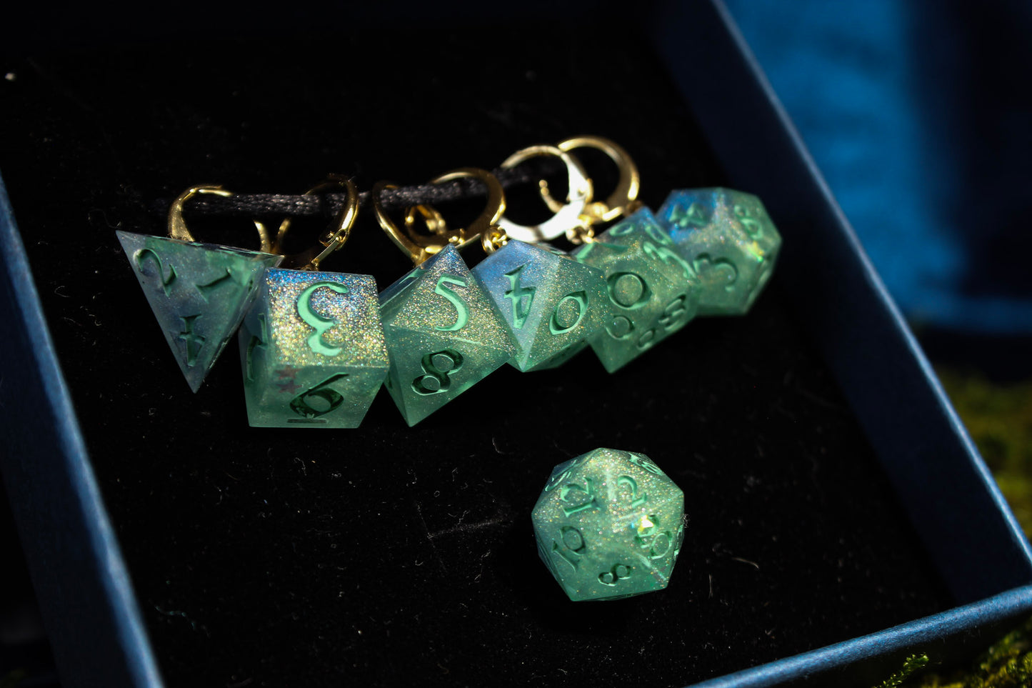 Mystic Sage Dice Stitch Markers 7 Piece Set RPG