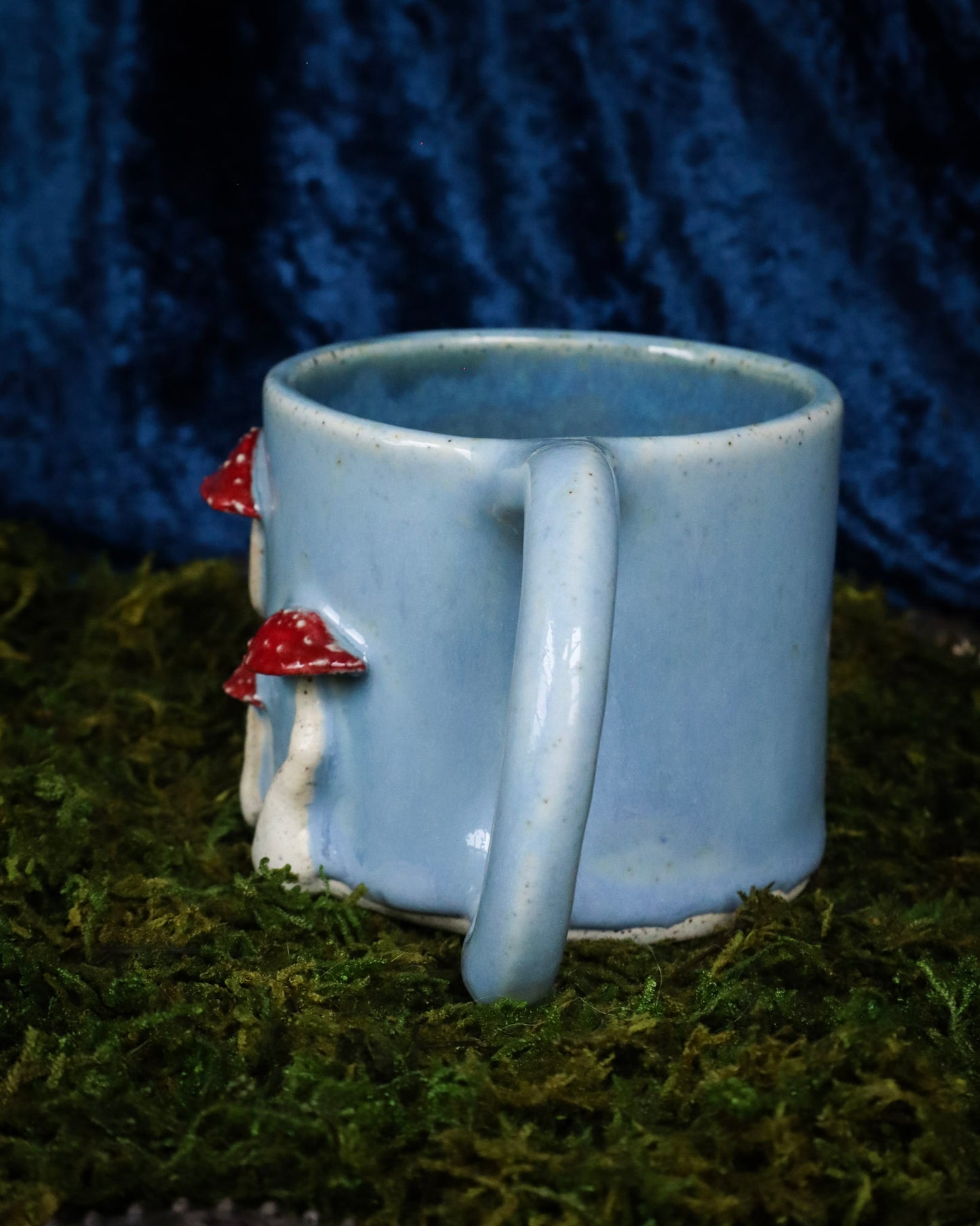 Red Cap Mushroom Mug - Right Side Handle