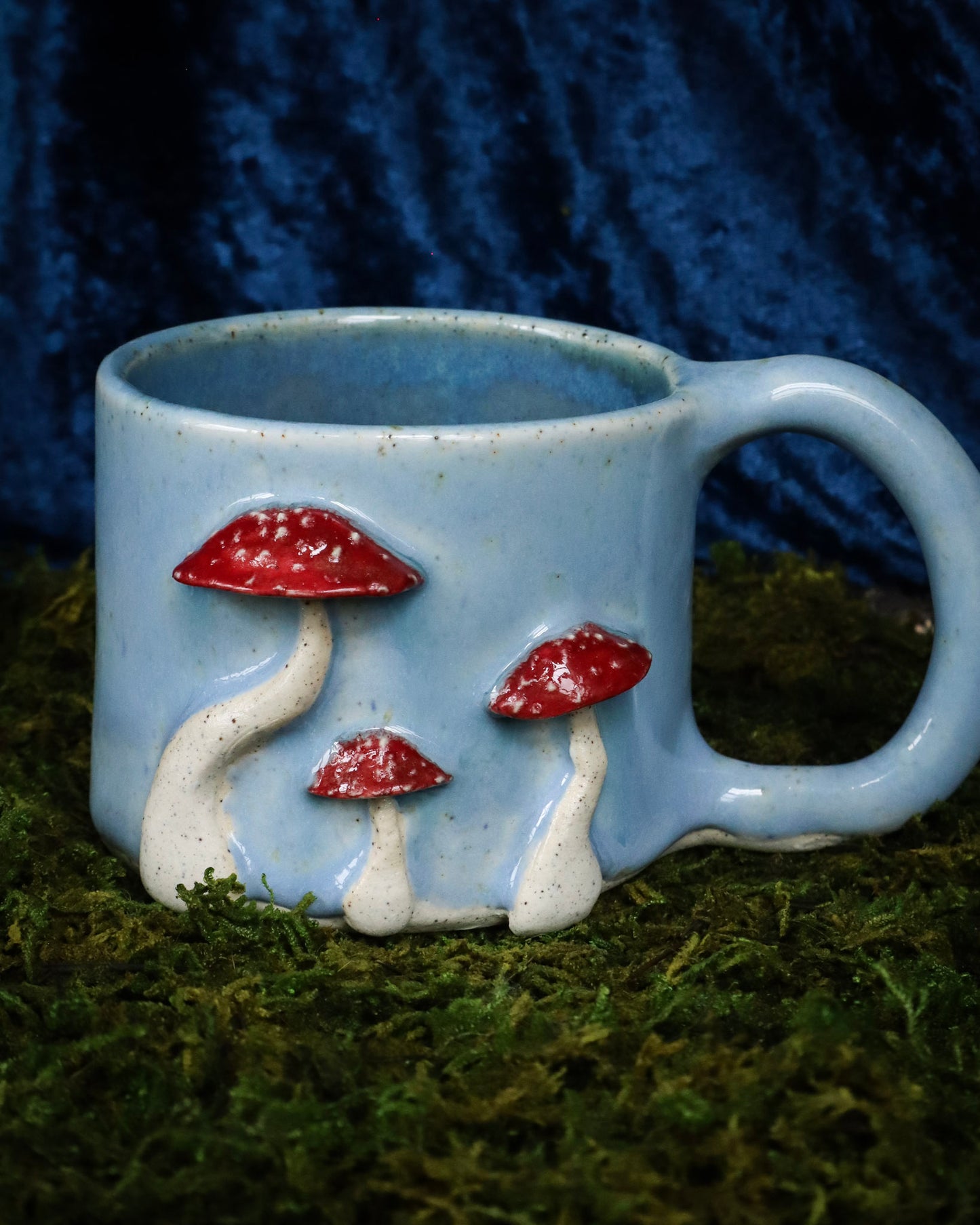 Red Cap Mushroom Mug - Right Side Handle