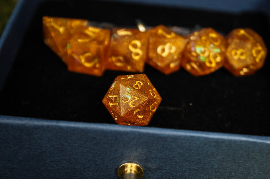 Autumn Magic Dice Stitch Markers 7 Piece Set RPG