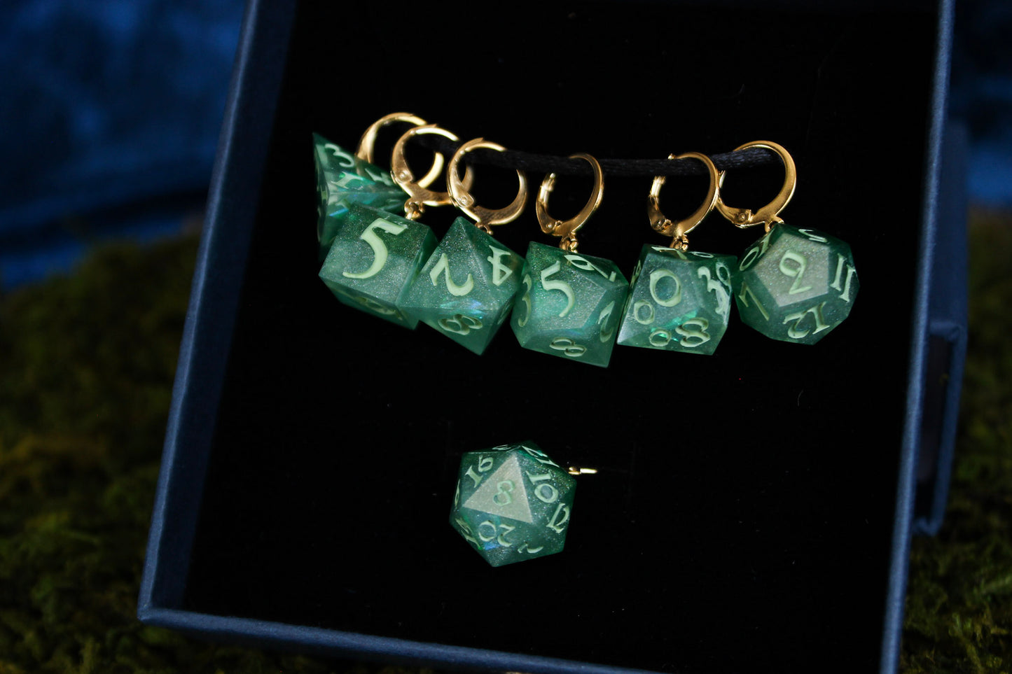 Plant Magic Dice Stitch Markers 7 Piece Set RPG