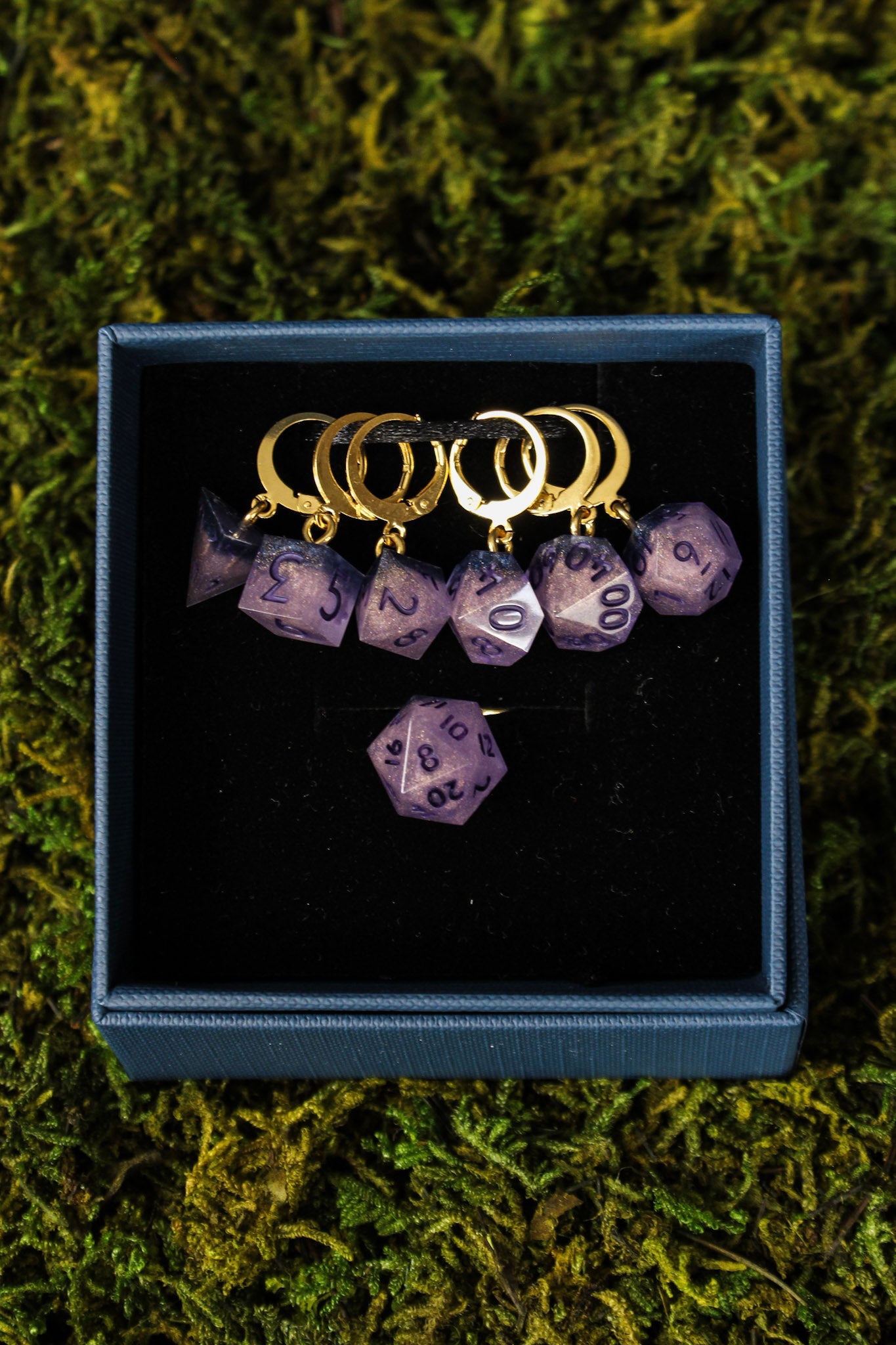 Eldritch Depths Dice Stitch Markers 7 Piece Set RPG