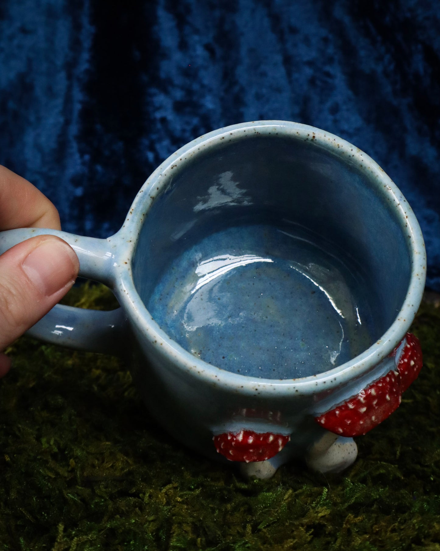 Red Cap Mushroom Mug - Left Side Handle