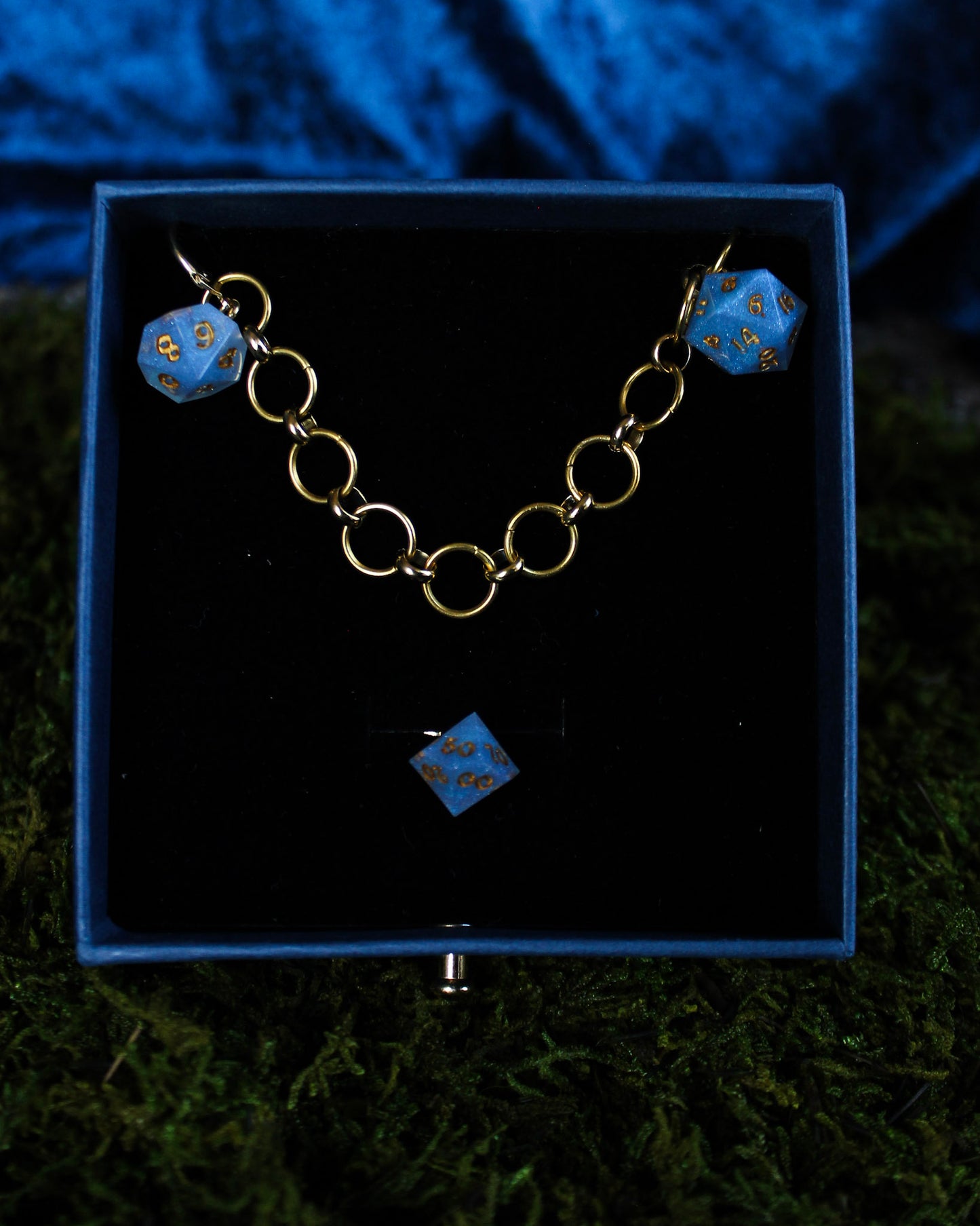 Dice Chain Row Counter Stitch Marker - Mermaid's Treasure