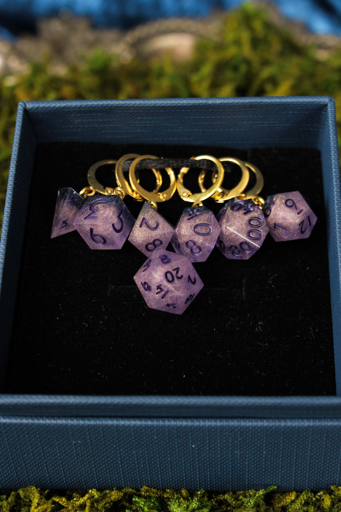 Eldritch Depths Dice Stitch Markers 7 Piece Set RPG