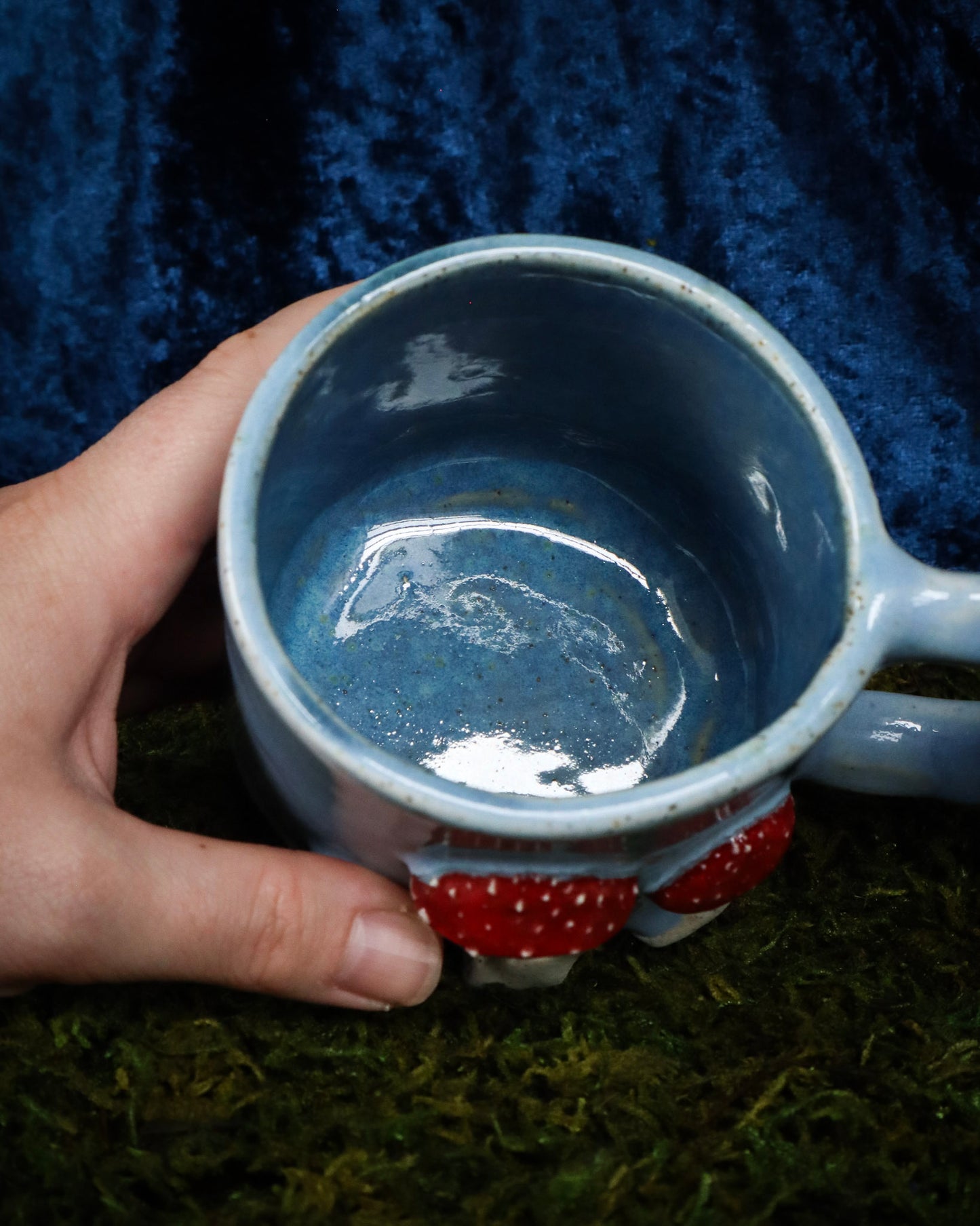 Red Cap Mushroom Mug - Right Side Handle