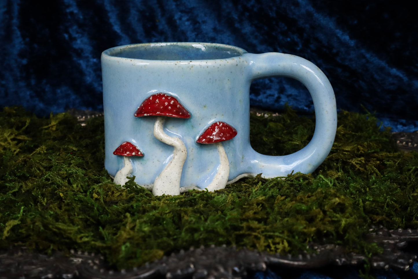 Red Cap Mushroom Mug - Right Side Handle