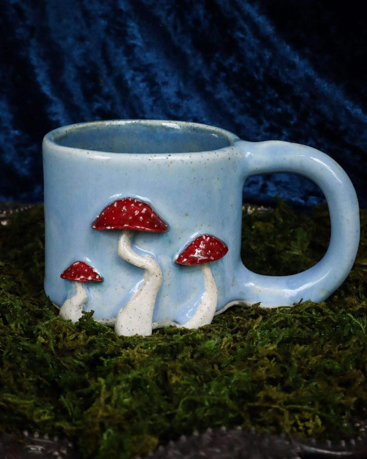 Red Cap Mushroom Mug - Right Side Handle