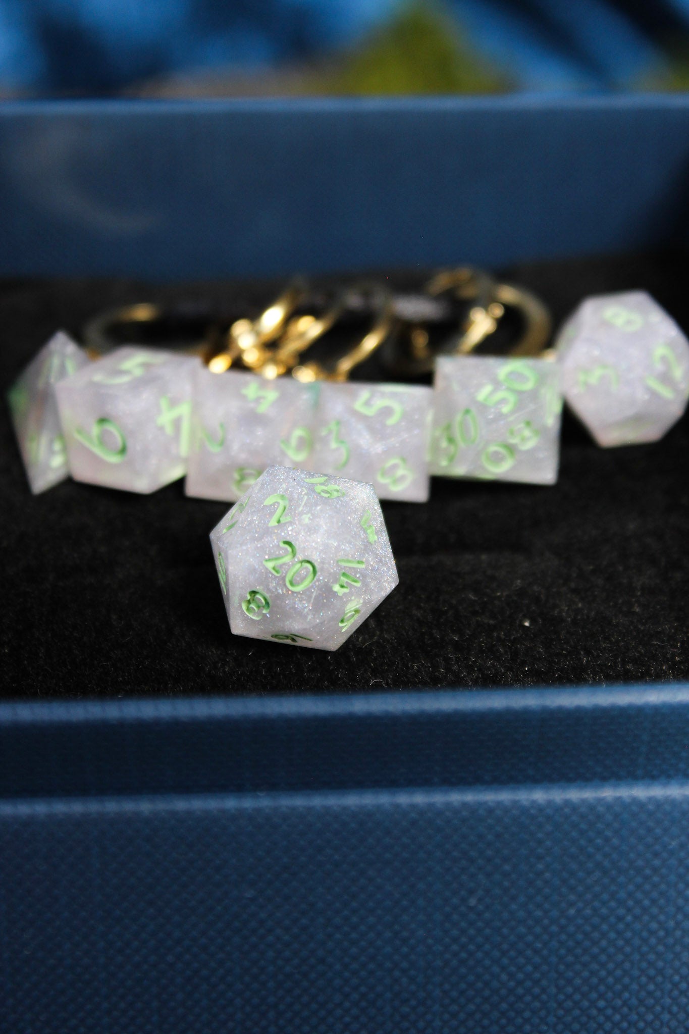 Wisteria Tree Dice Stitch Markers 7 Piece Set RPG