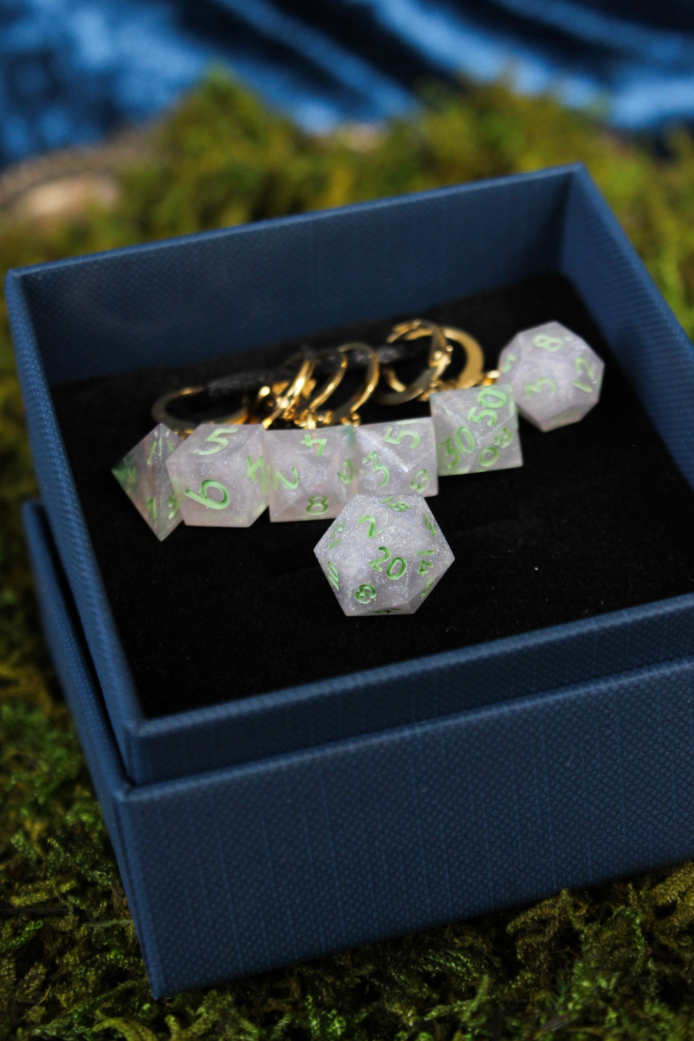 Wisteria Tree Dice Stitch Markers 7 Piece Set RPG