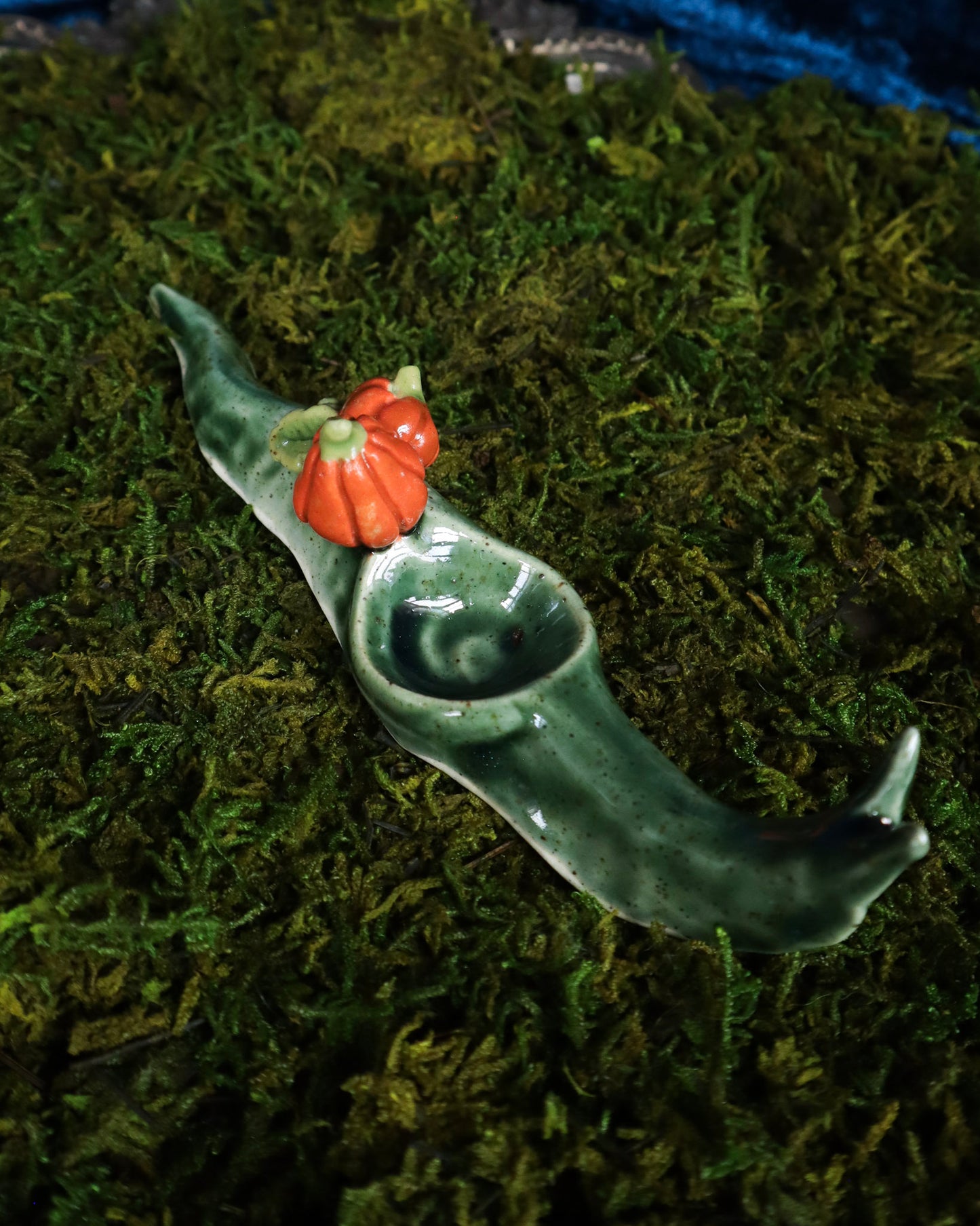 Pumpkin Slug Crystal Holder