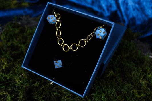 Dice Chain Row Counter Stitch Marker - Mermaid's Treasure