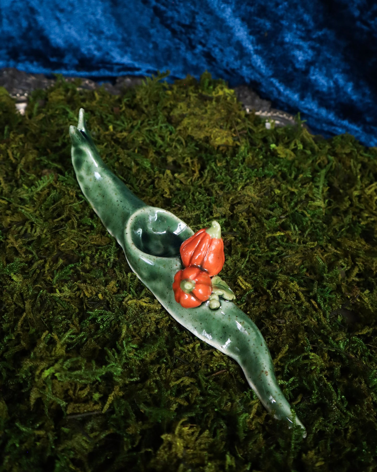 Pumpkin Slug Crystal Holder