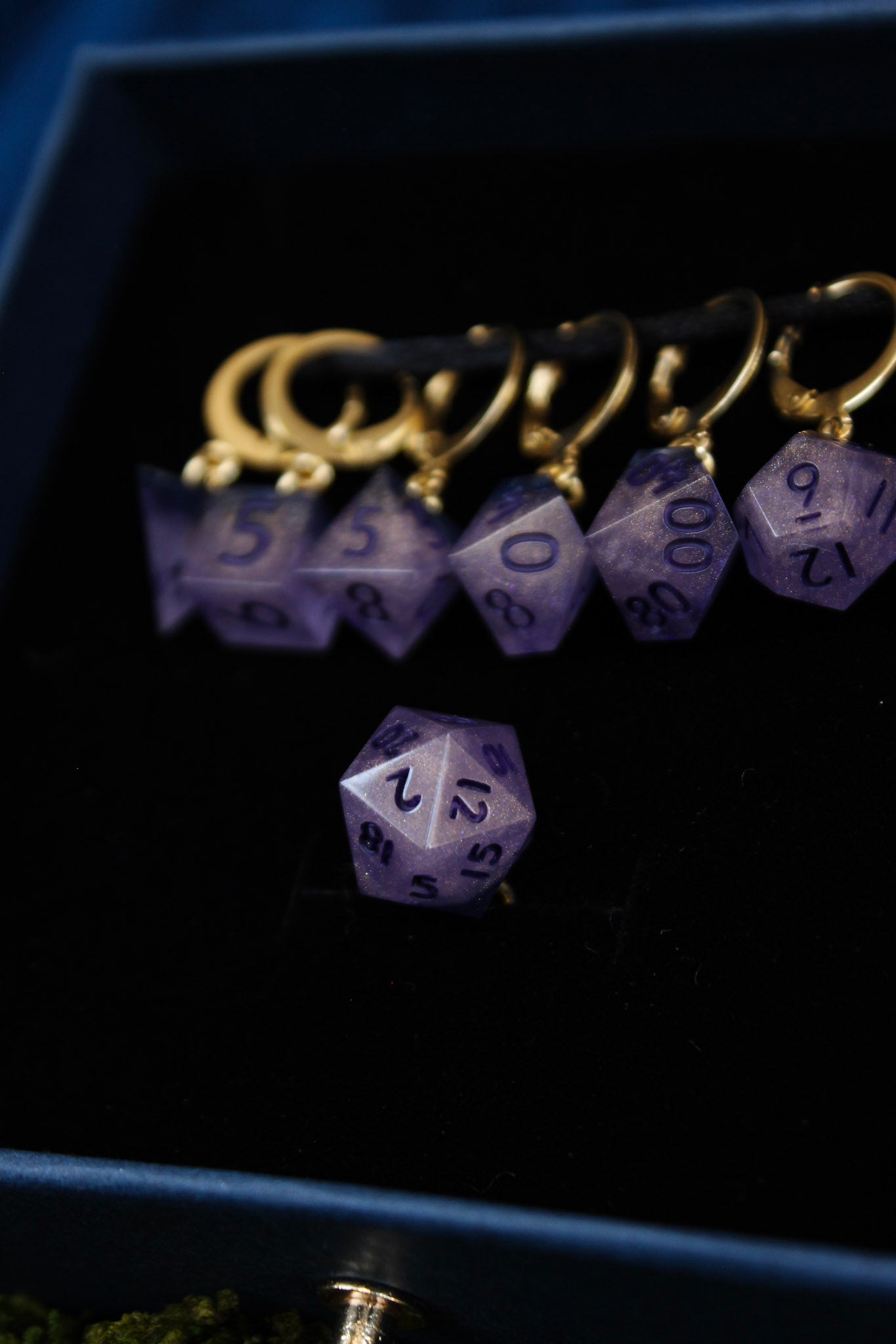 Eldritch Depths Dice Stitch Markers 7 Piece Set RPG