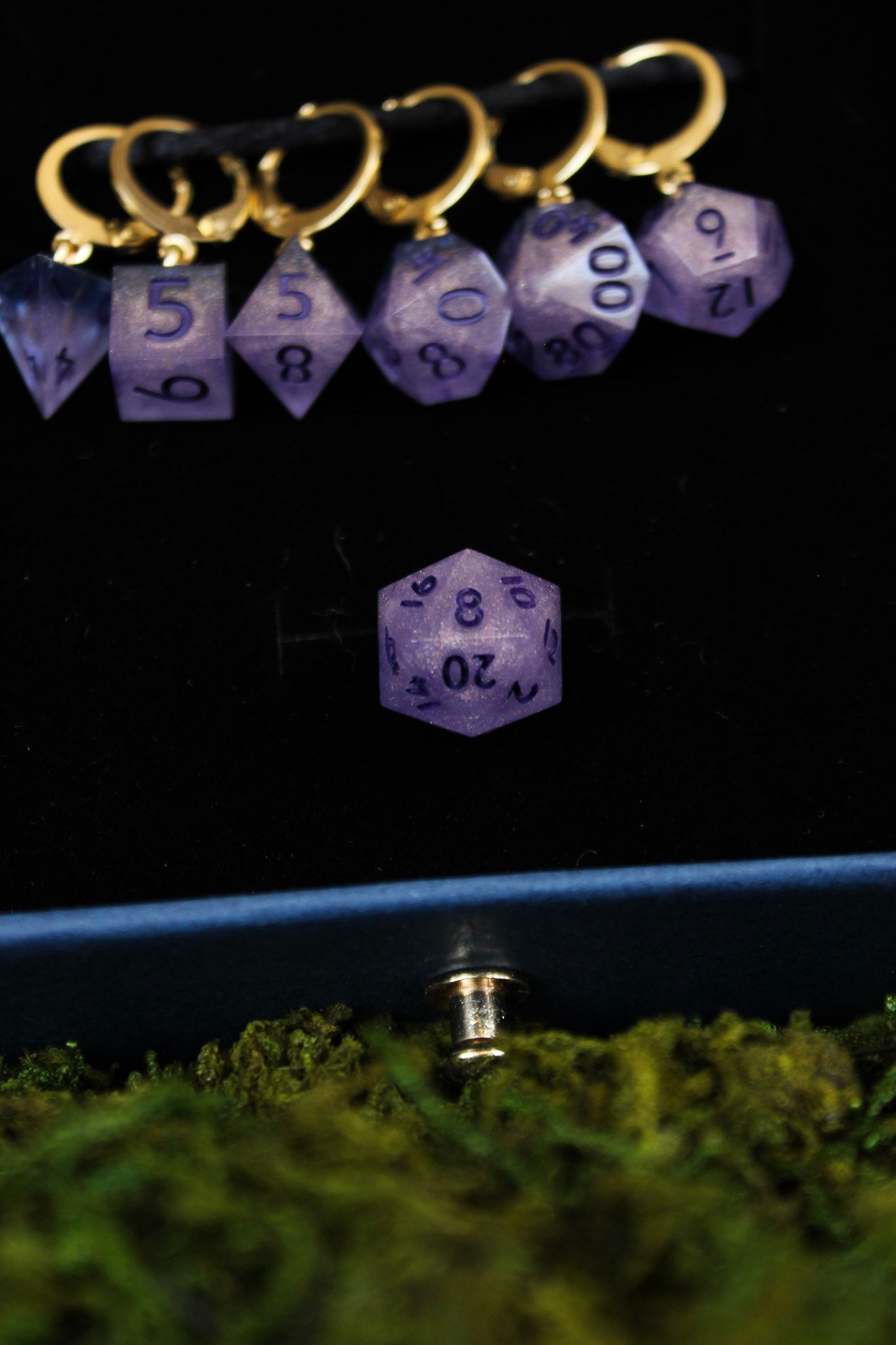 Eldritch Depths Dice Stitch Markers 7 Piece Set RPG