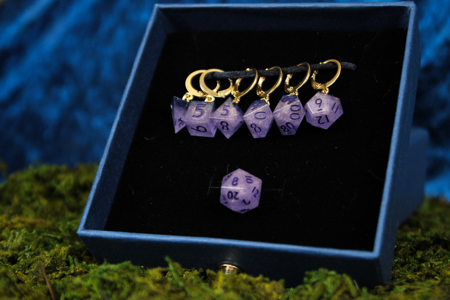Eldritch Depths Dice Stitch Markers 7 Piece Set RPG