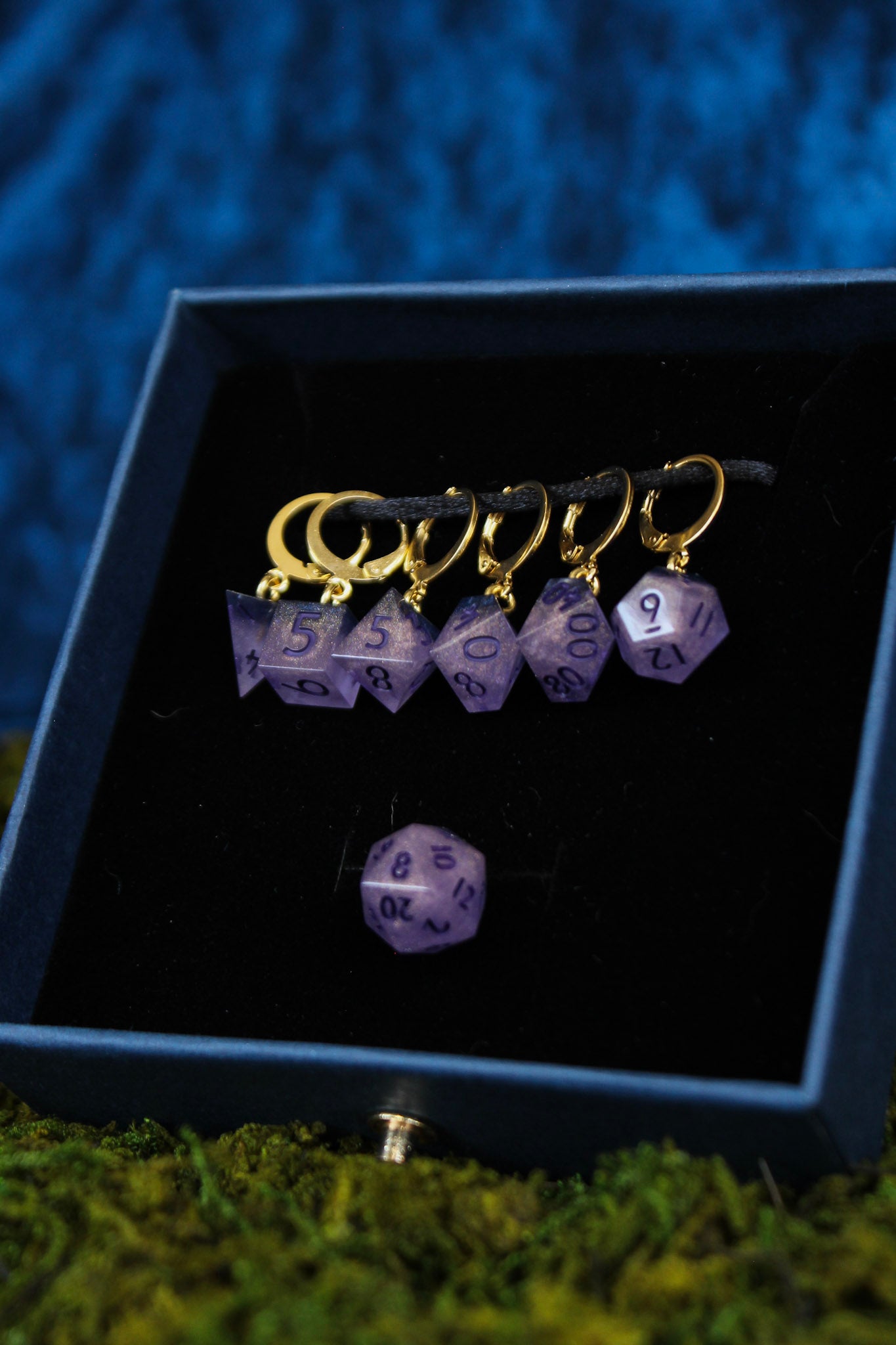 Eldritch Depths Dice Stitch Markers 7 Piece Set RPG