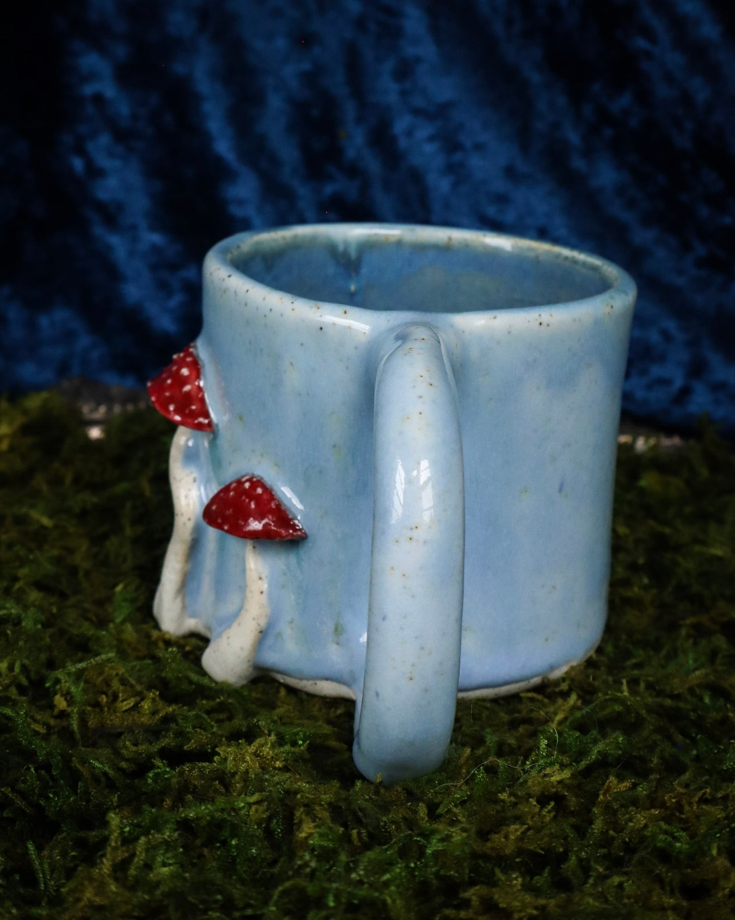 Red Cap Mushroom Mug - Right Side Handle