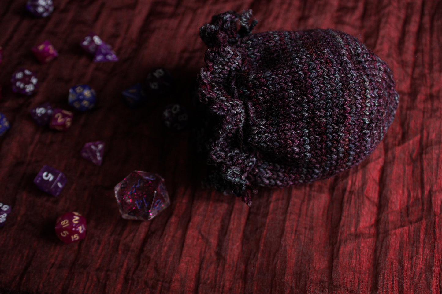 Gnomish Dice Bag Knitting Pattern