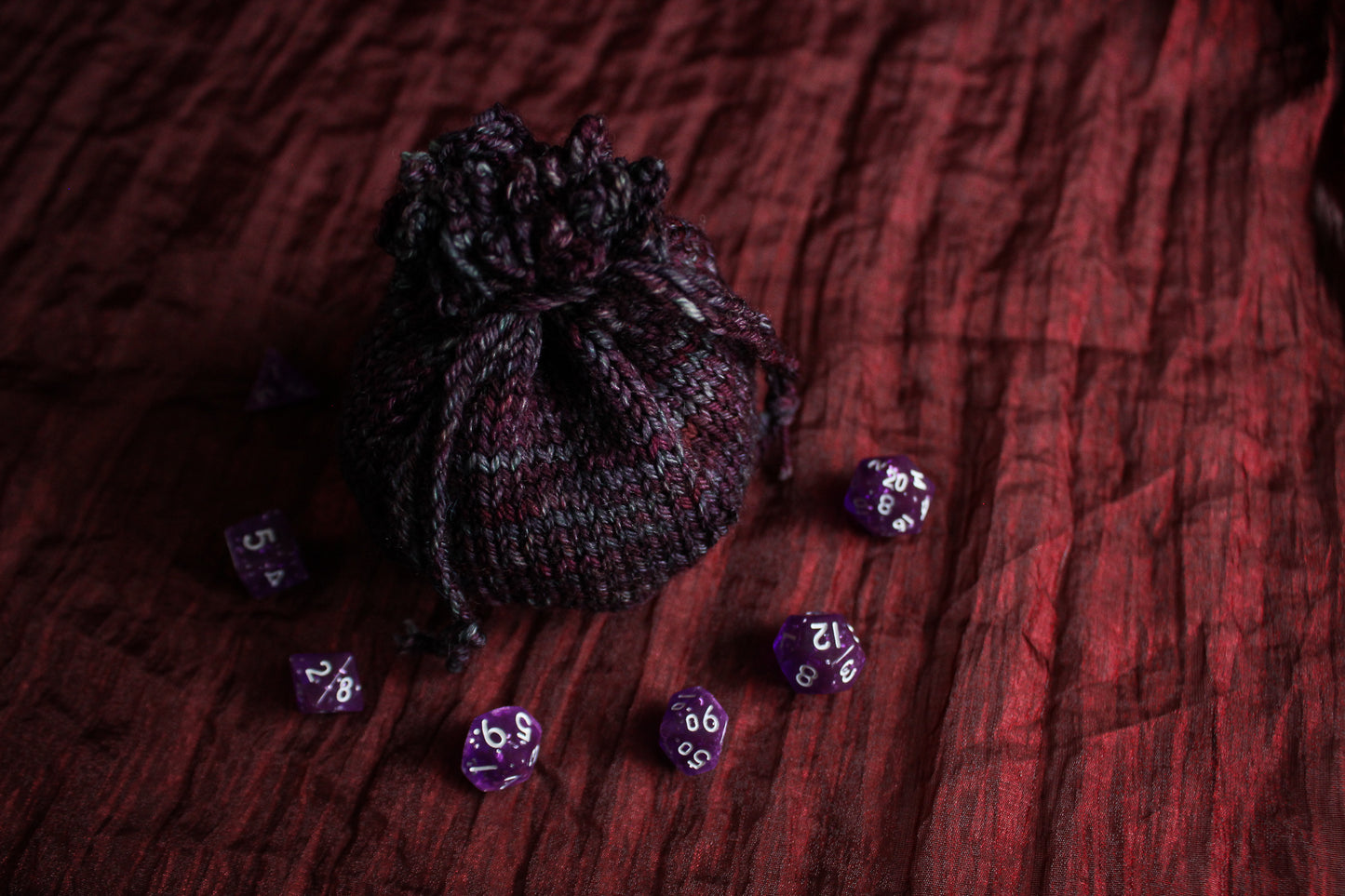 Gnomish Dice Bag Knitting Pattern