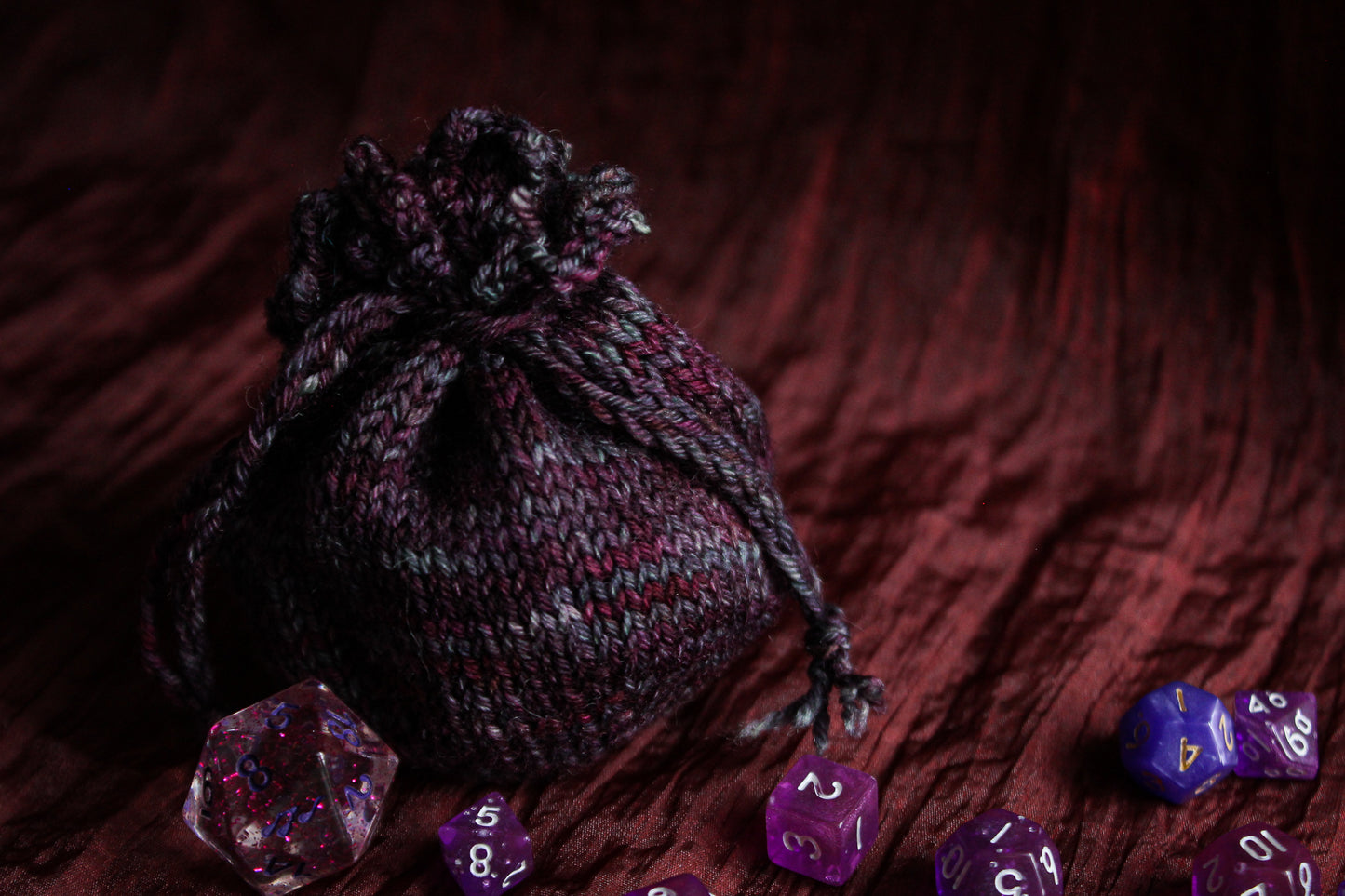 Gnomish Dice Bag Knitting Pattern