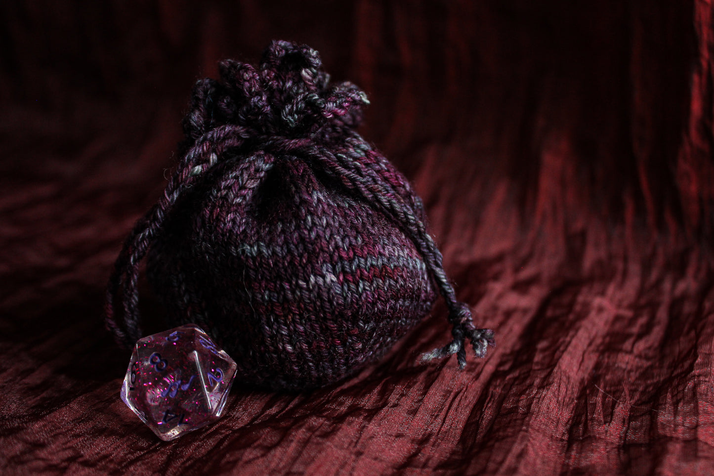 Gnomish Dice Bag Knitting Pattern